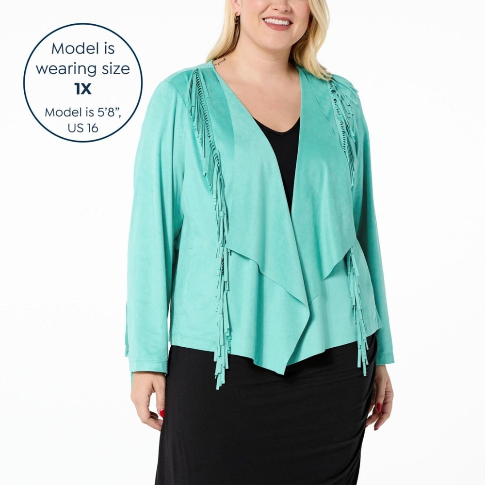 Colleen Lopez Suede Cardigan